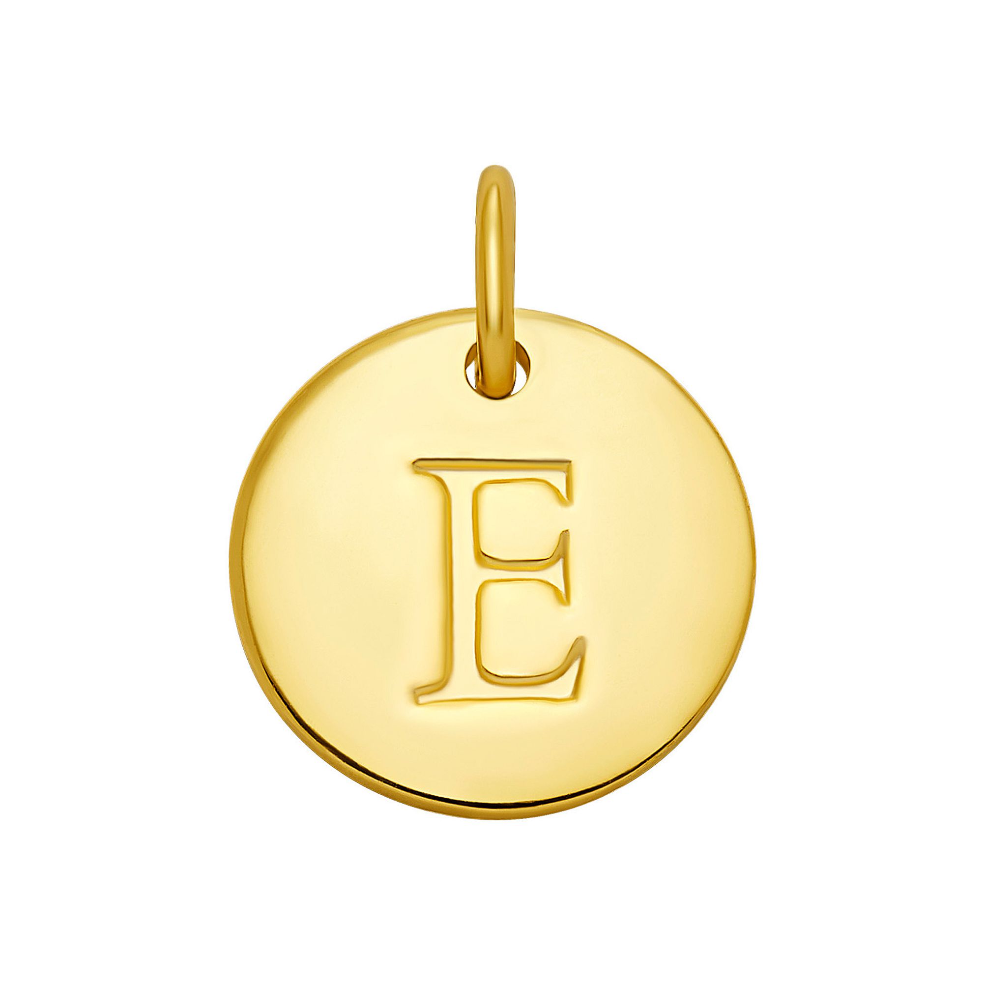 PRIMROSE 18k Gold Over Sterling Silver Letter Disc Charm, Womens, Gold Ove