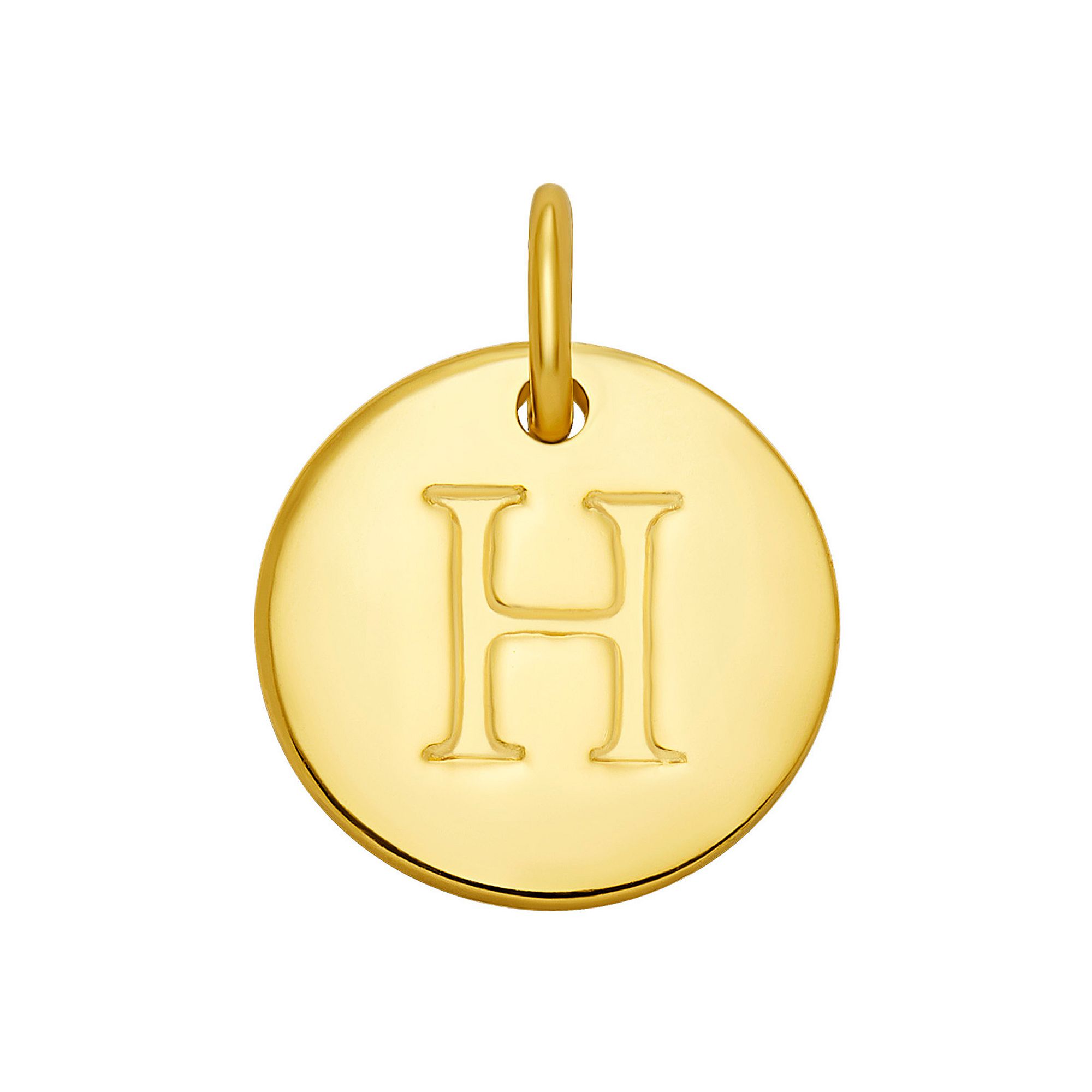 PRIMROSE 18k Gold Over Sterling Silver Letter Disc Charm, Womens, Gold Ove