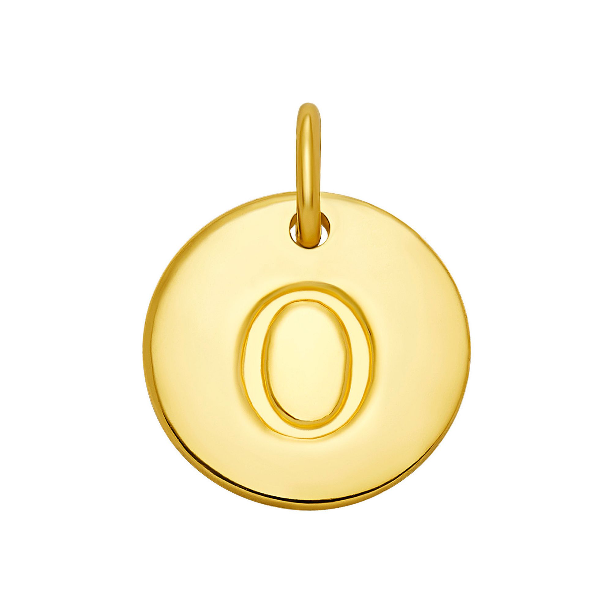 PRIMROSE 18k Gold Over Sterling Silver Letter Disc Charm, Womens, Gold Ove