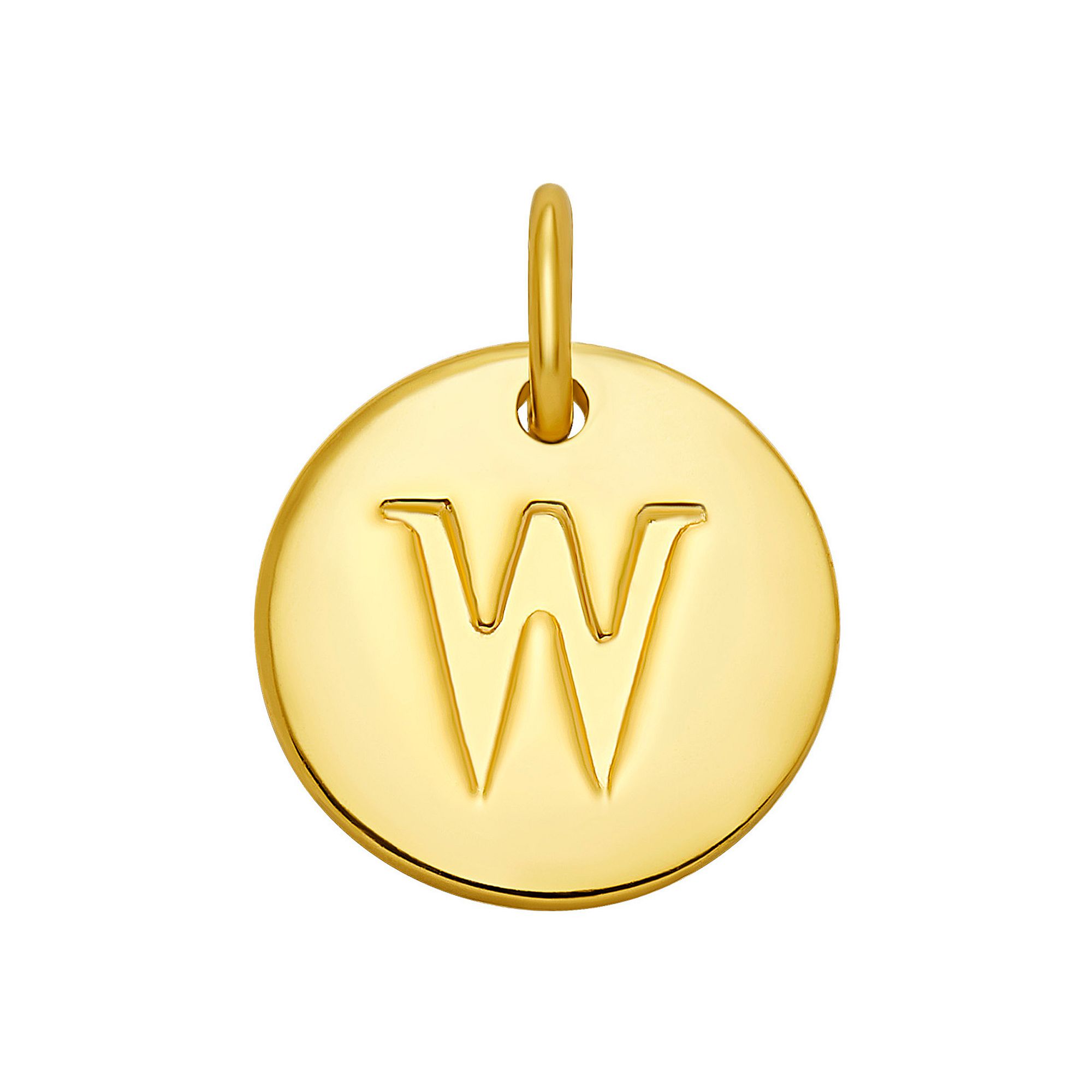 PRIMROSE 18k Gold Over Sterling Silver Letter Disc Charm, Womens, Gold Ove