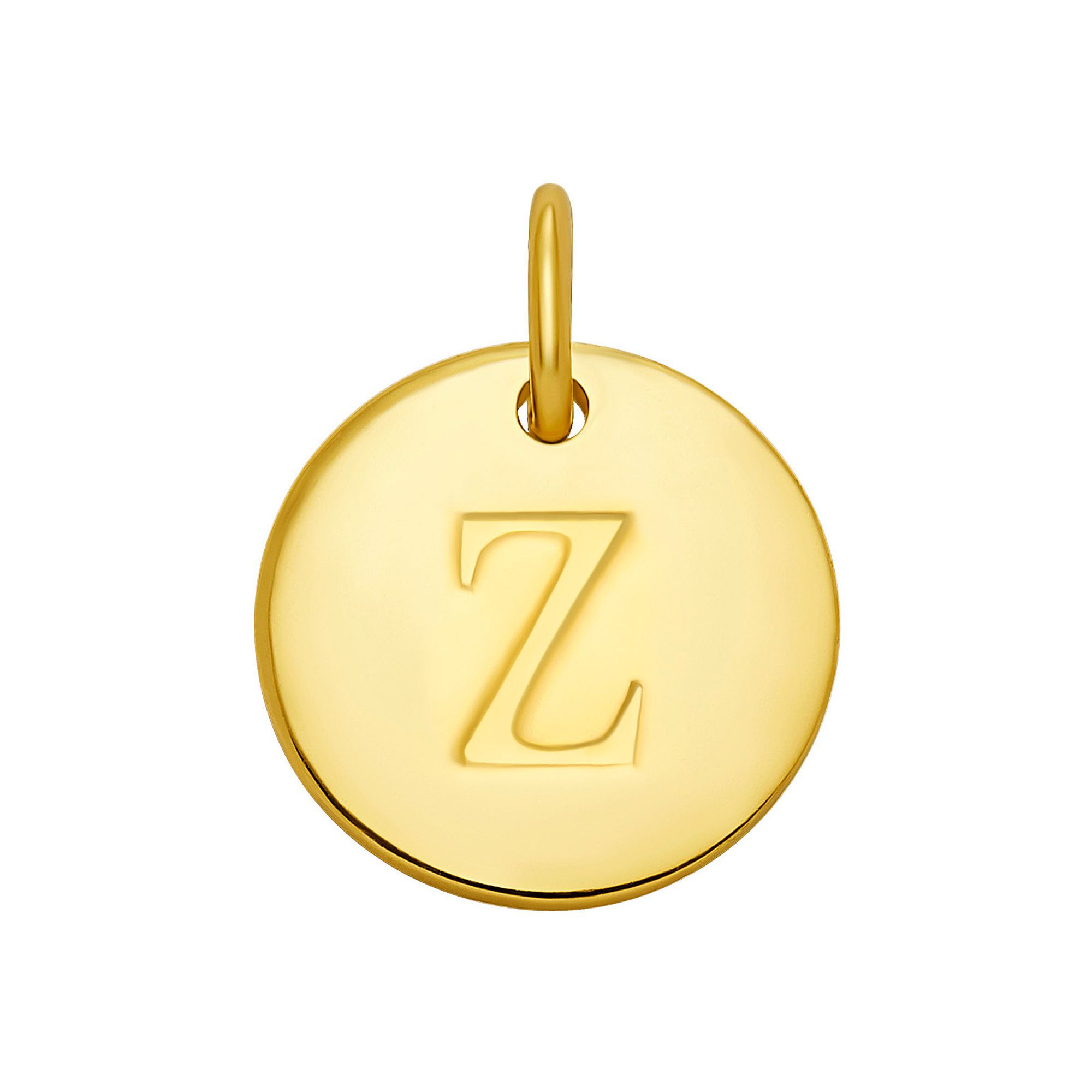 PRIMROSE 18k Gold Over Sterling Silver Letter Disc Charm, Womens, Gold Ove