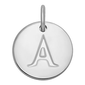 PRIMROSE Sterling Silver Letter Disc Charm