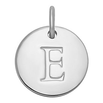 PRIMROSE Sterling Silver Letter Disc Charm