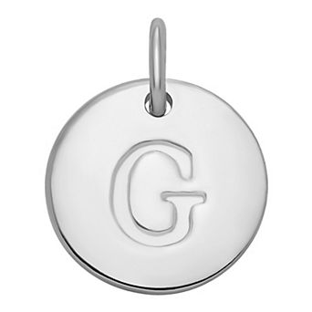 PRIMROSE Sterling Silver Letter Disc Charm
