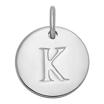 PRIMROSE Sterling Silver Letter Disc Charm