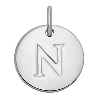 PRIMROSE Sterling Silver Letter Disc Charm