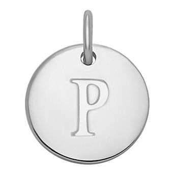 PRIMROSE Sterling Silver Letter Disc Charm