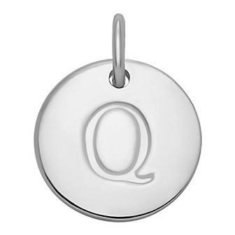 PRIMROSE Sterling Silver Letter Disc Charm