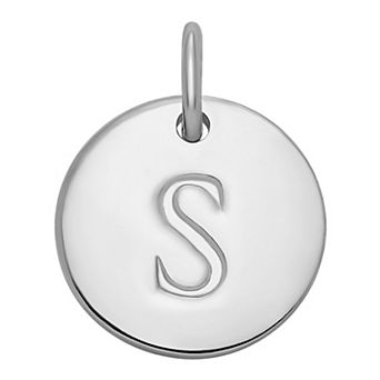 PRIMROSE Sterling Silver Letter Disc Charm