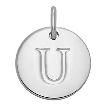 PRIMROSE Sterling Silver Letter Disc Charm