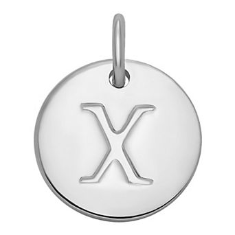 PRIMROSE Sterling Silver Letter Disc Charm