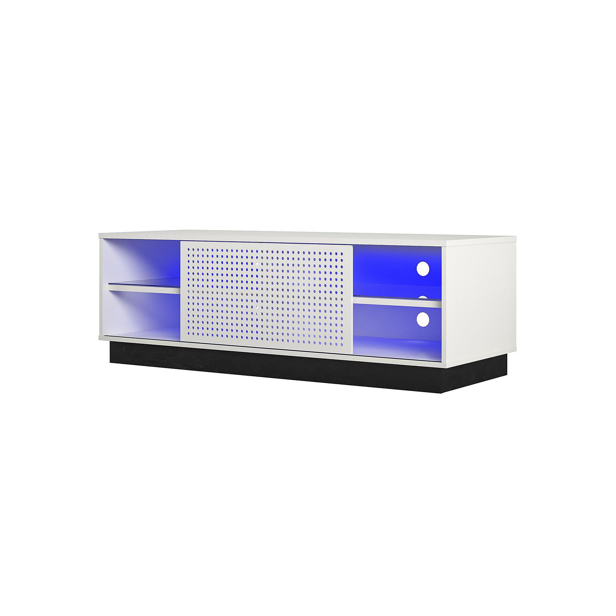 NTense Glitch LED Gaming TV Stand, White