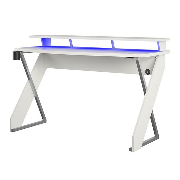 White led store gaming desk