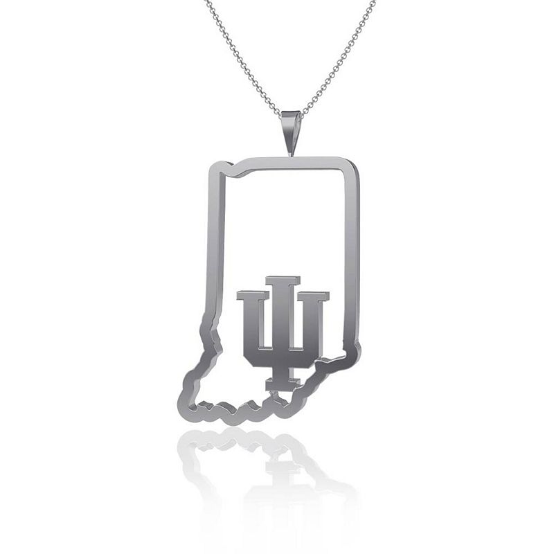 Dayna Designs Indiana Hoosiers Team State Outline Necklace, Womens, Multic