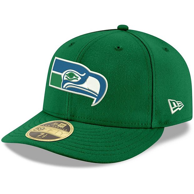 Men's New Era Green Seattle Seahawks Omaha Throwback Low Profile 59FIFTY  Fitted Hat