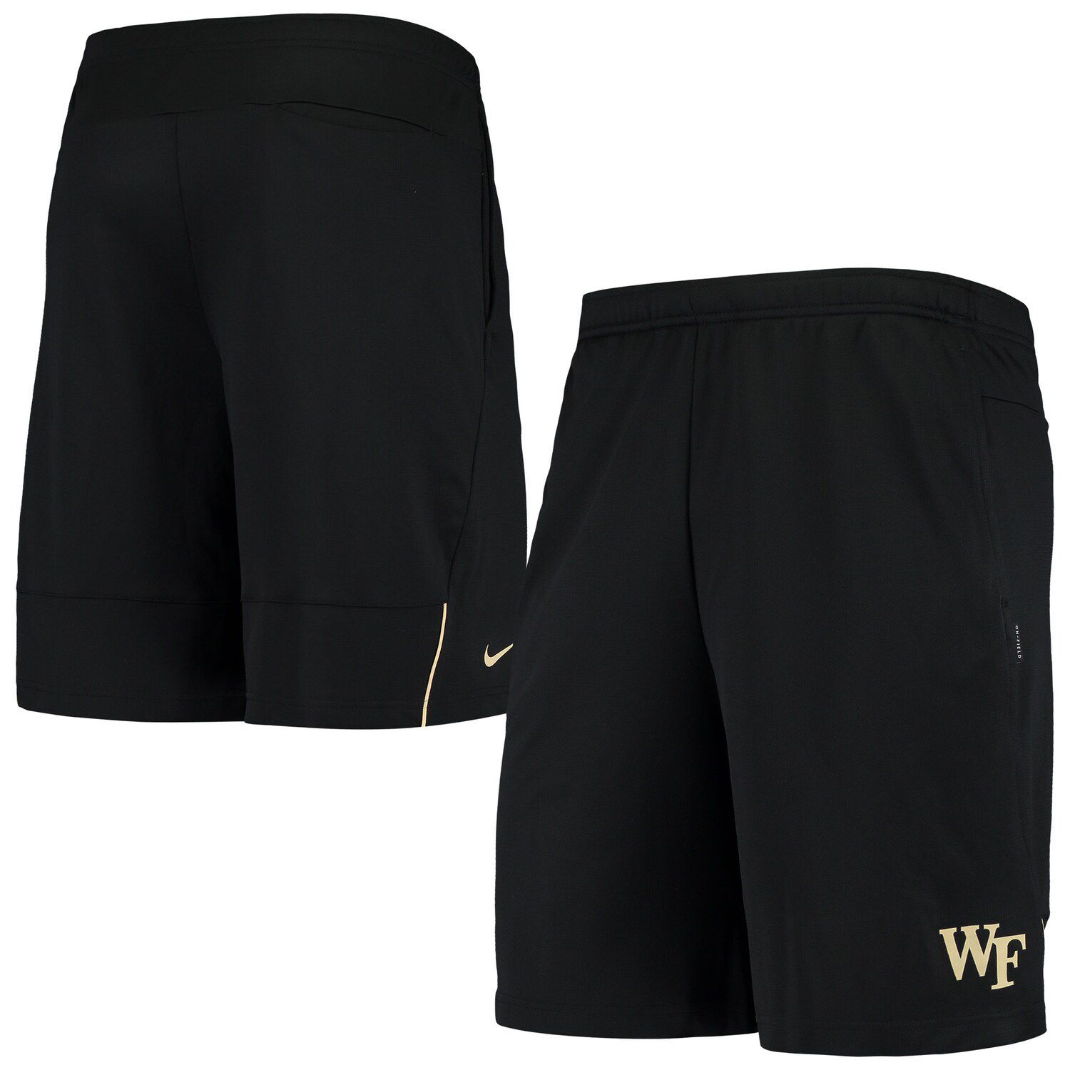 nike black gold shorts