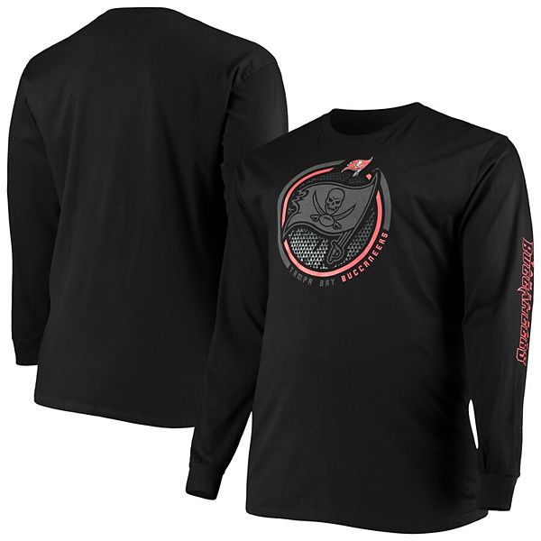 Men's Fanatics Branded Black Tampa Bay Buccaneers Big & Tall Color Pop Long  Sleeve T-Shirt
