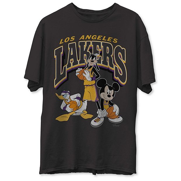 Men's Junk Food Black Los Angeles Lakers Disney Mickey Squad T-Shirt