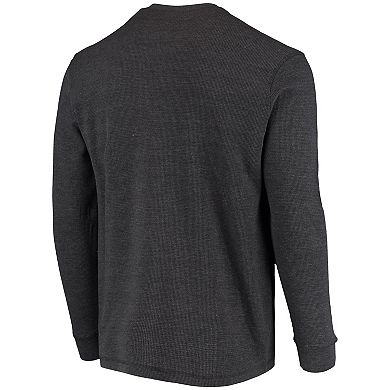 Men's Heathered Gray Philadelphia Eagles Maverick Thermal Henley Long Sleeve T-Shirt