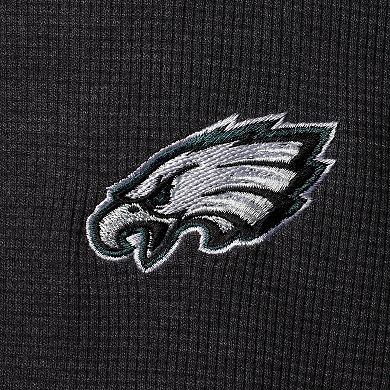 Men's Heathered Gray Philadelphia Eagles Maverick Thermal Henley Long Sleeve T-Shirt
