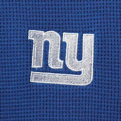 Men's Dunbrooke Royal New York Giants Logo Maverick Thermal Henley Long Sleeve T-Shirt