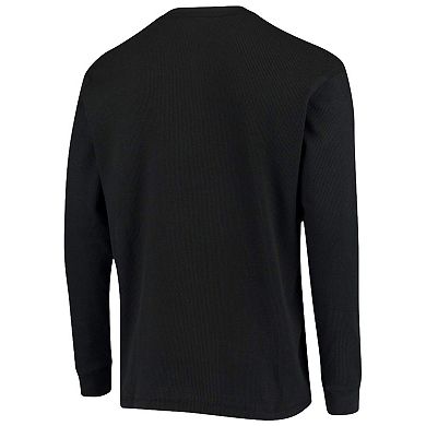 Men's Dunbrooke Black Jacksonville Jaguars Logo Maverick Thermal Henley Long Sleeve T-Shirt