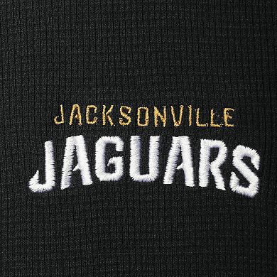 Men's Dunbrooke Black Jacksonville Jaguars Logo Maverick Thermal Henley Long Sleeve T-Shirt