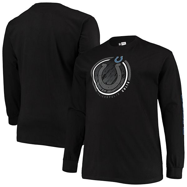 Men's Fanatics Branded Black Indianapolis Colts Big & Tall Color Pop Long  Sleeve T-Shirt