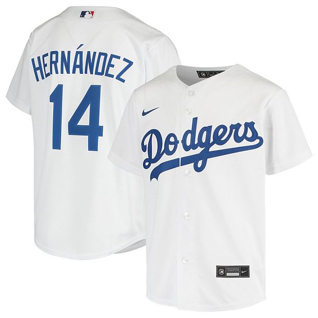 Youth Nike Enrique Hernandez White Los Angeles Dodgers Home Replica Player  Jersey
