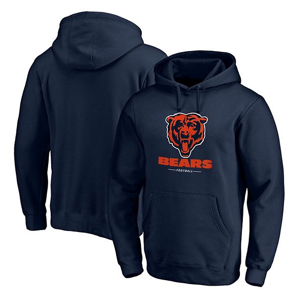 Mens Fanatics Branded Navy Chicago Bears Big And Tall Team Logo Lockup Pullover Hoodie 