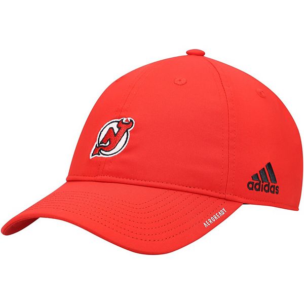 Men's adidas Red New Jersey Devils Coach Locker Room Slouch AEROREADY Adjustable Hat