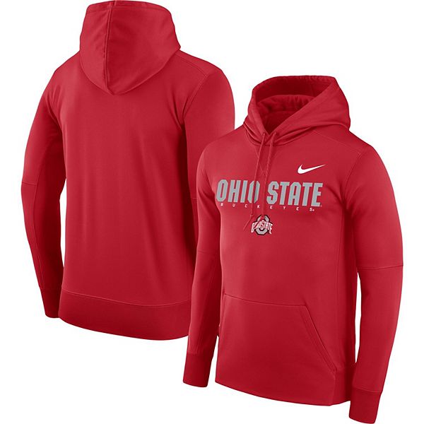 Men's Nike Scarlet Ohio State Buckeyes Facility Performance Pullover Hoodie