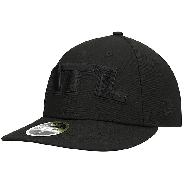 Men's New Era Black Atlanta Falcons Alternate Logo Black on Black Low ...