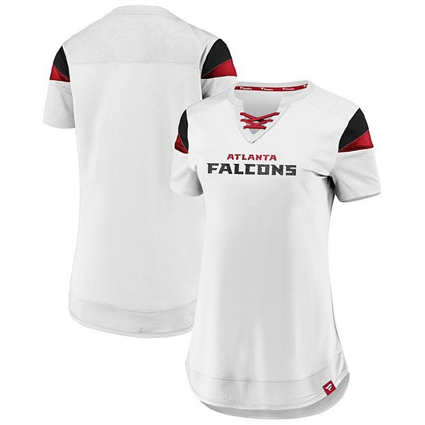 Women's Fanatics Branded White Atlanta Falcons Draft Me Lace-Up T