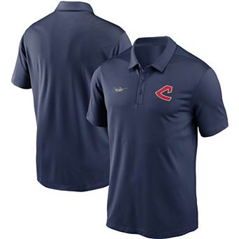 Men's Nike Navy Cleveland Guardians Cooperstown Collection Logo Franchise Performance Polo