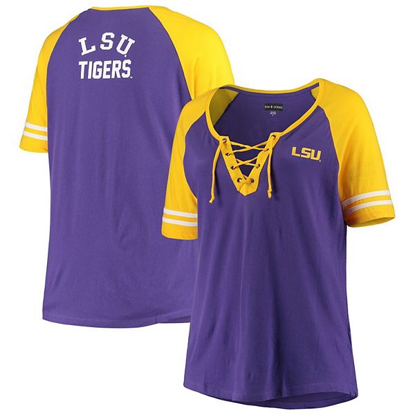 LSU Purple and Gold Boys Tee Shirt Short Sleeve - 16