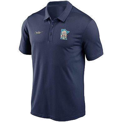 Men's Nike Navy Minnesota Twins Cooperstown Collection Logo Franchise Performance Polo