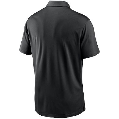 Men's Nike Black Pittsburgh Pirates Cooperstown Collection Logo Franchise Performance Polo