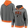 Men's Fanatics Branded Heathered Gray/Orange Philadelphia Flyers True Classics Signature Fleece Pullover Hoodie