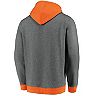 Men's Fanatics Branded Heathered Gray/Orange Philadelphia Flyers True Classics Signature Fleece Pullover Hoodie