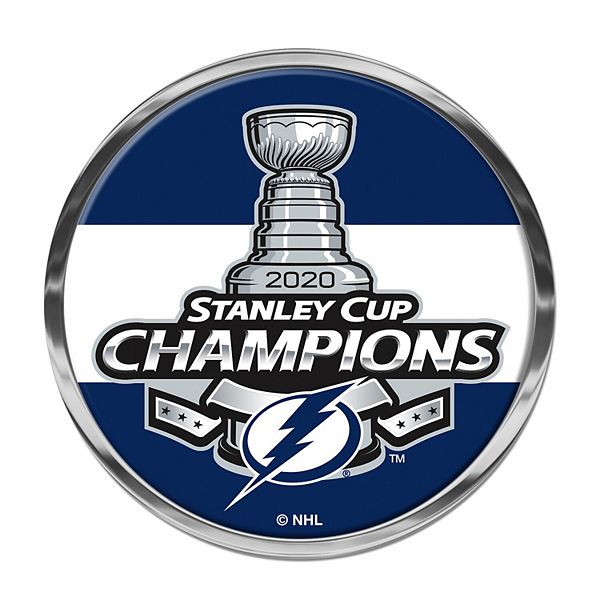 Wincraft Tampa Bay Lightning Stanley Cup Champions Metal Domed Auto Emblem