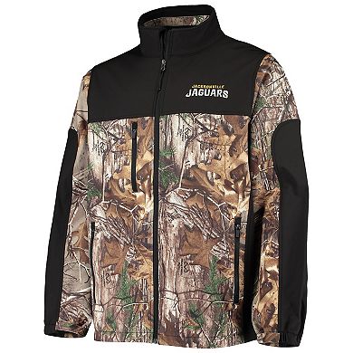 Men's Dunbrooke Realtree Camo/Black Jacksonville Jaguars Circle Hunter Softshell Full-Zip Jacket
