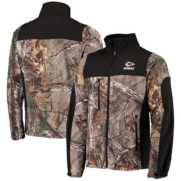 Men's Dunbrooke Realtree Camo/Black Kansas City Chiefs Circle Hunter  Softshell Full-Zip Jacket