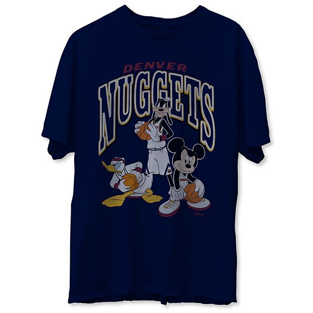 Men's Junk Food Navy Denver Nuggets Disney Mickey Squad T-Shirt