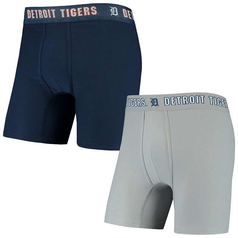 Mens Concepts Sport Navy/Gray Detroit Tigers Zest Boxer Brief Set, Size: X