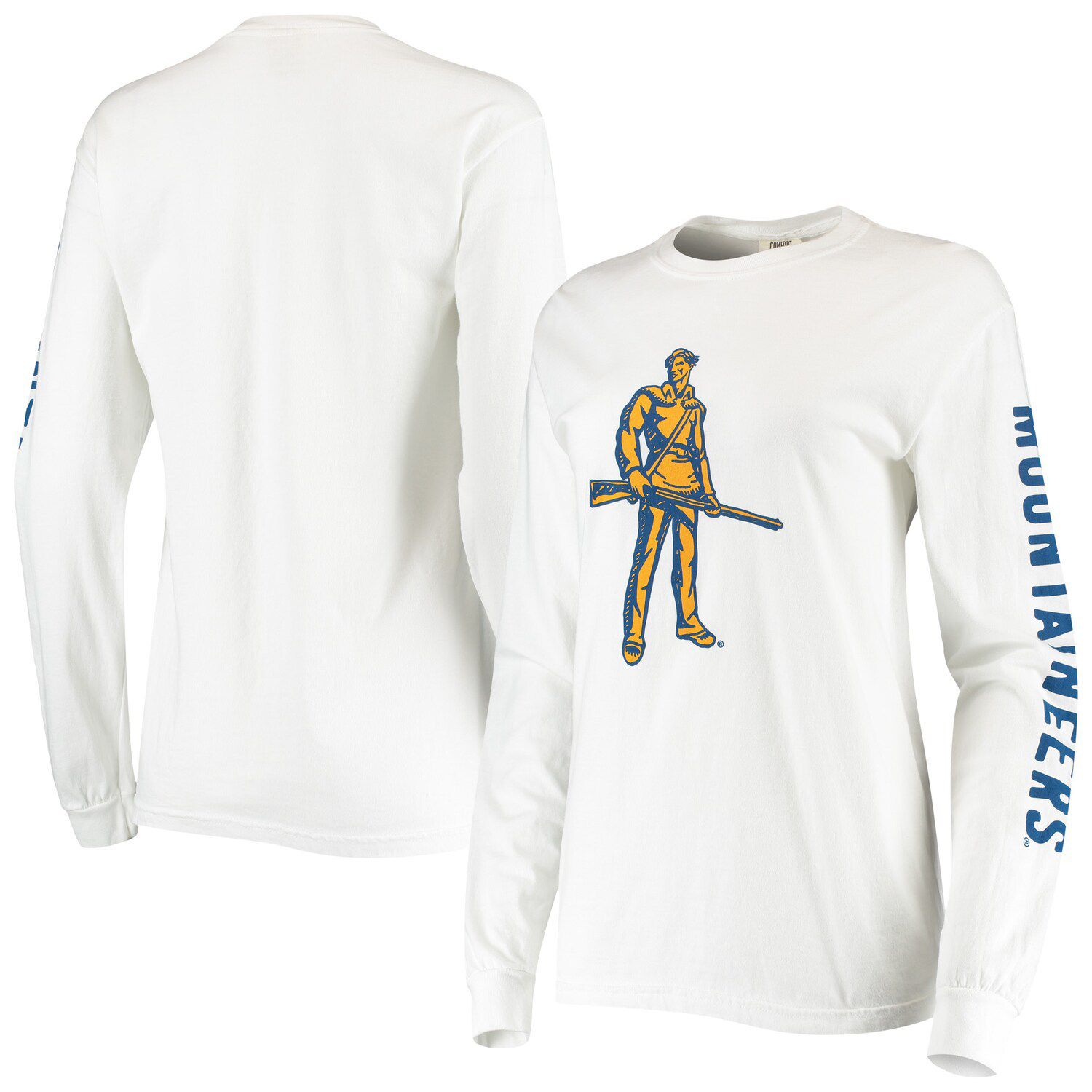 Image for Unbranded Women's White West Virginia Mountaineers Drawn Logo Oversized Long Sleeve T-Shirt at Kohl's.