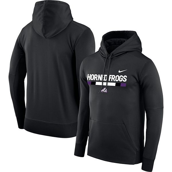 Men s Nike Black TCU Horned Frogs Team DNA Performance Pullover Hoodie