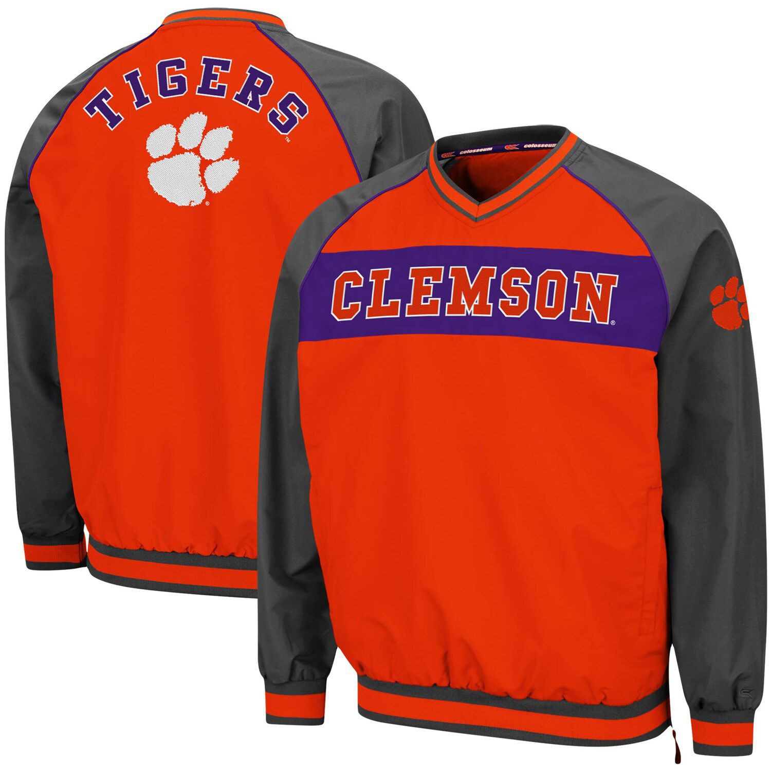 clemson pullover windbreaker