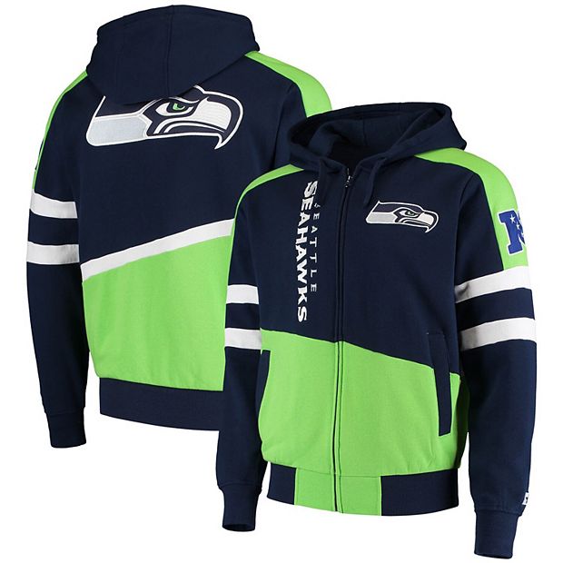 Seattle Seahawks Starter Blue and Green Jacket