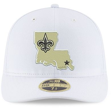 Men's New Era White New Orleans Saints Omaha Low Profile 59FIFTY Fitted Hat